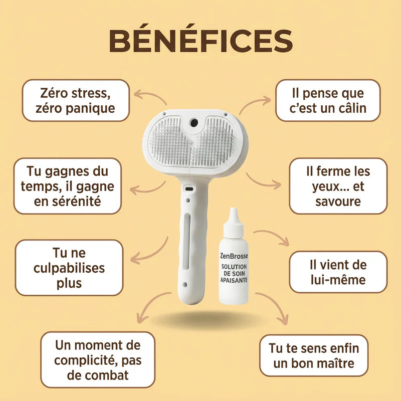ZenBrosse - Brosse de bain pour chiens et chats