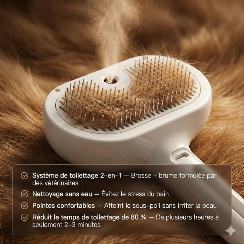 ZenBrosse - Brosse de bain pour chiens et chats